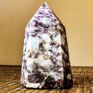 Pink Ruby (Rubellite) Tourmaline Tower Point Generator - XXL 5"