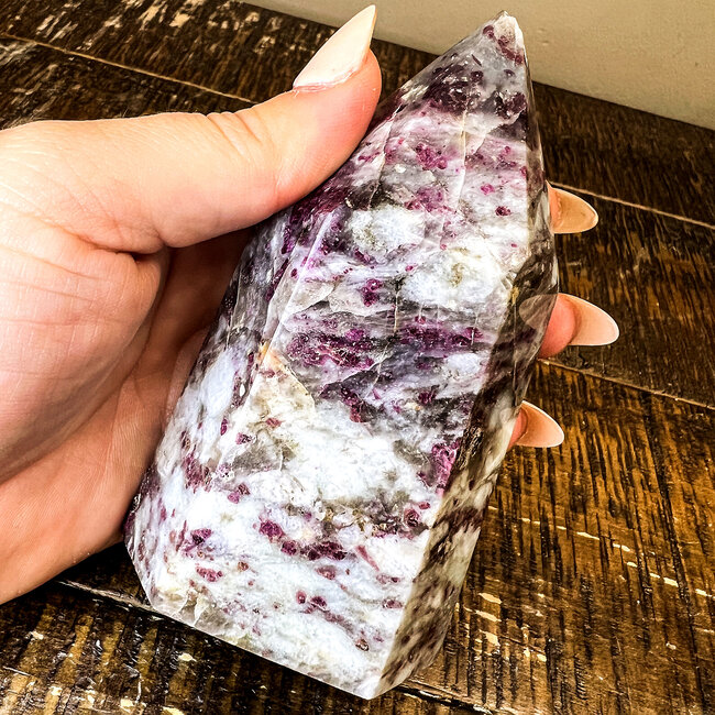 Pink Ruby (Rubellite) Tourmaline Tower Point Generator - XXL 5"