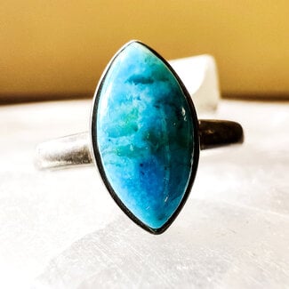 Turquoise Ring-Size 7 Marquise Sterling Silver