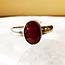 Ruby Rings - Size 7 Oval Faceted Bezel Set - Sterling Silver