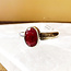 Ruby Ring Size 7-Oval Faceted Sterling Silver