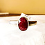 Ruby Ring Size 7-Oval Faceted Sterling Silver