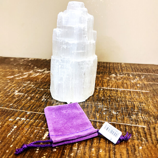 Velvet Bags Purple Violet Indigo-Accessory Crystal Pouch Draw String Medicine - (3x2") Small