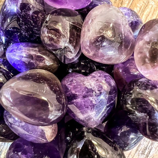 Chevron (Dream) Amethyst Hearts - Mini