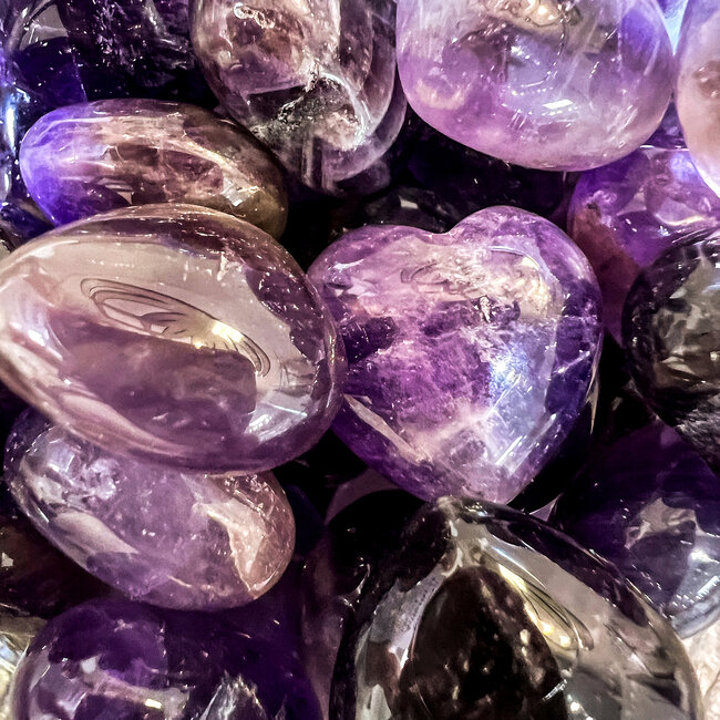 Chevron (Dream) Amethyst Hearts - Mini