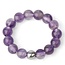 Amethyst Rings - Beaded Stretch Gemstone Adjustable