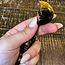 Gold Tigers Eye Crescent Moon Face- 1"