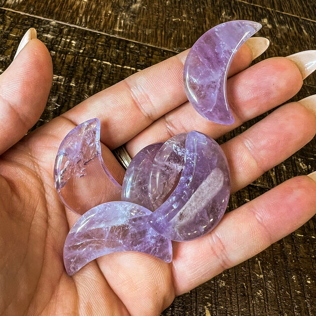 Amethyst - Mini Crescent Moons