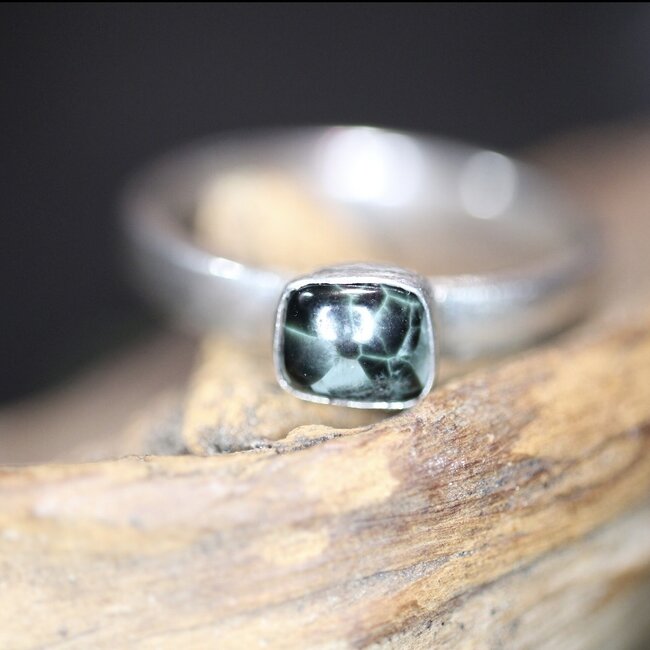 Isle Royale Greenstone Ring - Size 8 - Sterling Silver