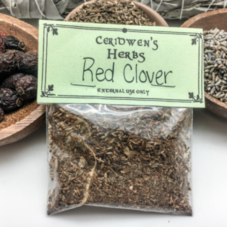 Red Clover Herbs Packet - .25oz Ceridwen's Candle Magic Cleaver Grass Marl Grass Cow Grass Trefoil Purple Wild Clover