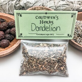 Dandelion Root Herbs Packet - .45oz Ceridwen's (Blowball Cankerwort Lion's Tooth Priest's Crown Puffball Swine Snout White Endive Wild Endive Piss-a-Bed)