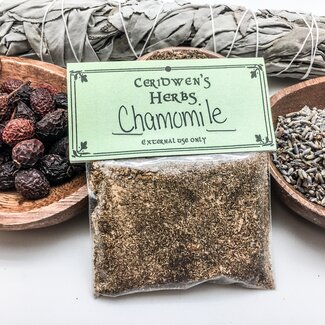 Chamomile Herb Packets - Dried Loose Herbal Botanical Ritual Apothecary (.25oz)  Magic Magick Wiccan - Ceridwen's (Whig Plant Scented Mayweed Camomyle Ground Apple Manzanilla Maythen Earth Apple Camomile)