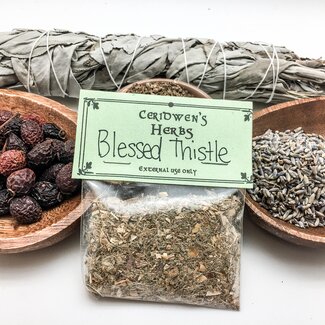 Blessed Thistle Apothocary Herbs Packet - .15oz Ceridwen's Candle Magic (Holy Thistle Saint Benedict Thistle Spotted Thistle Cardin)
