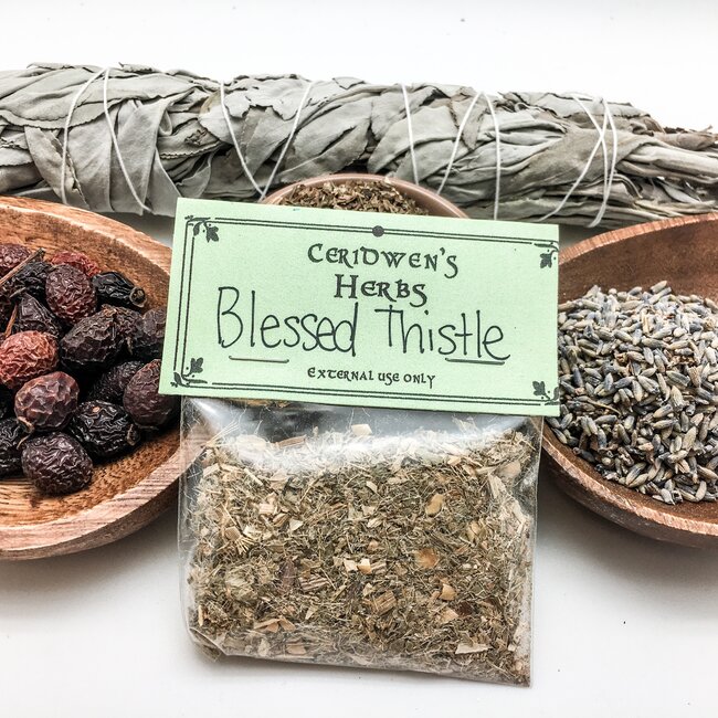 Blessed Thistle Herbs Packet - .15oz Ceridwen's Candle Magic (Holy Thistle Saint Benedict Thistle Spotted Thistle Cardin)
