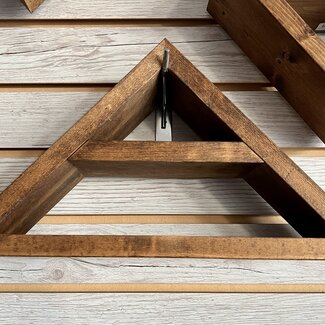 Wood Triangle Shelf - Small Light Brown - Home Decor Crystal Holder