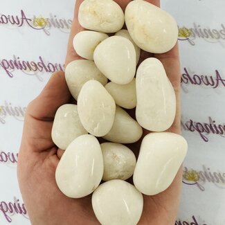 White Azeztulite - Tumbled