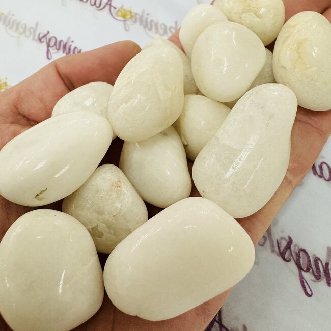 White Azeztulite - Tumbled
