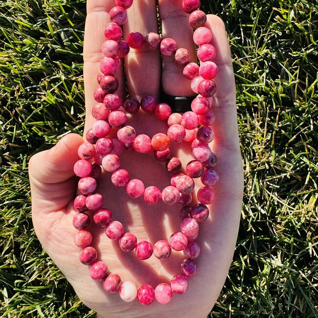 Pink Smithsonite Bracelet - 8mm
