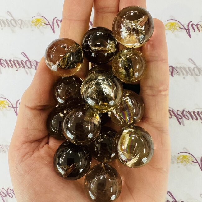 Smoky (Smokey) Quartz Rainbow Sphere Orb - (10-20mm) Mini