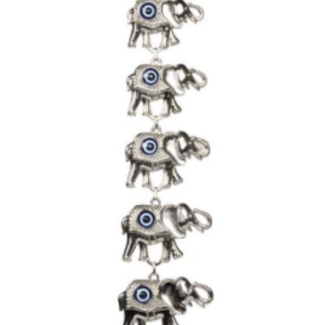 Evil Eye Seven Elephants Wall Decor- 15" Door Hanging Protection