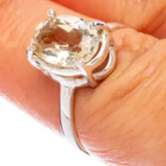 Golden Labradorite  Bytownite Ring - Size 6.5 - Sterling Silver