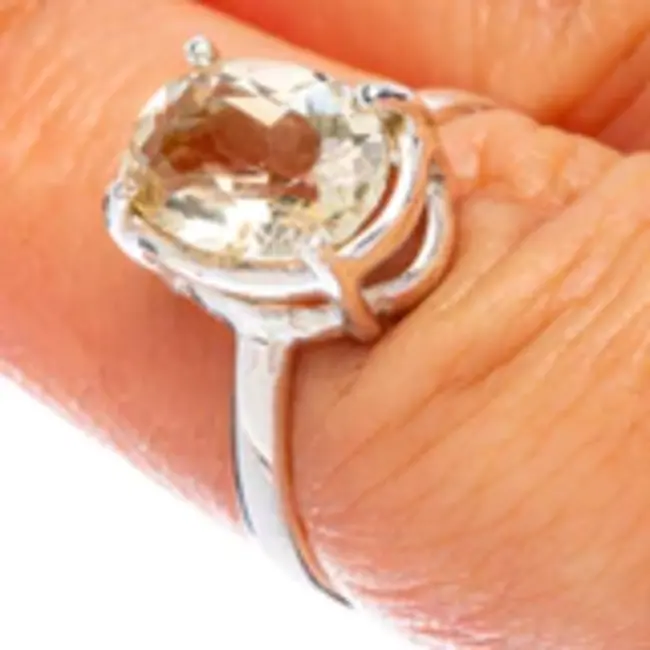 Golden Labradorite  Bytownite Ring - Size 6.5 - Sterling Silver