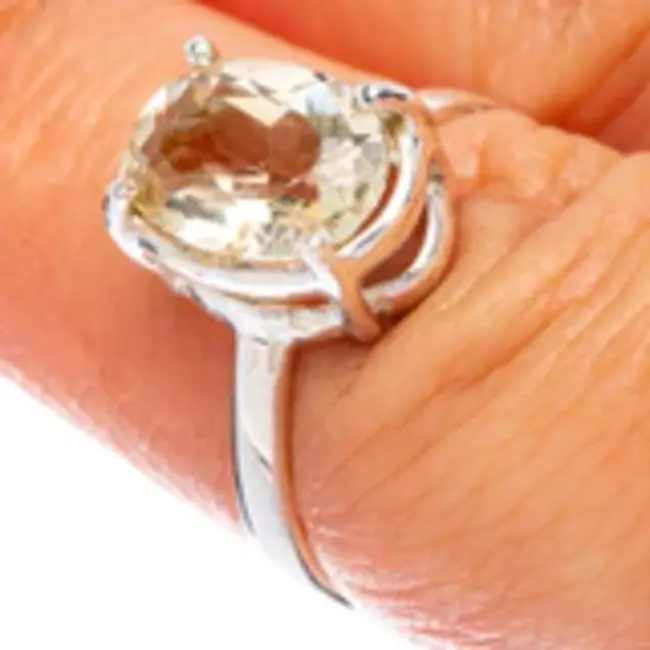 Golden Labradorite / Bytownite Ring - Size 6.75 - Sterling Silver