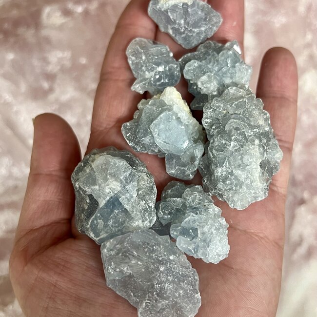 Blue Celestite (Celestine) Druzy - Rough Raw Natural