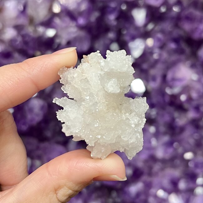 Snow White Aragonite Cluster-Small