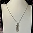 Clear (Crystal) Quartz Necklaces - Point on Bead Chain 18" Silver Plated