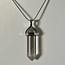 Clear (Crystal) Quartz Necklaces - Point on Bead Chain 18" Silver Plated