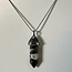 Zebra Agate Necklaces - Point on Bead Chain 18" Silver Plated