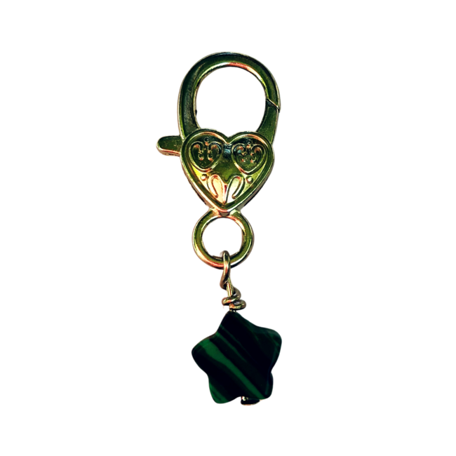 Pet Pendant Charm (Star) - Malachite (Joy) Dog Cat Animal Collar Pendant