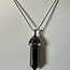 Hematite Necklaces - Point on Bead Chain 18" Silver Plated