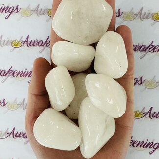 White Angelite - Tumbled Large