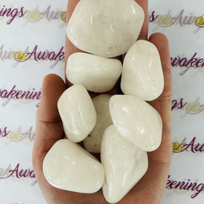 White Angelite - Tumbled Large
