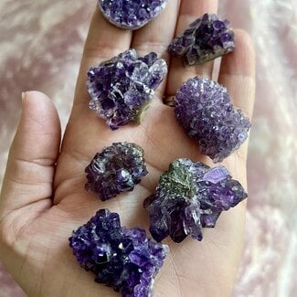 Amethyst Cluster Druzy Extra Small - Rough Raw Natural