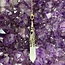 Clear (Crystal) Quartz Pendulums - Faceted Point (Antique Bronze) Boho Vintage