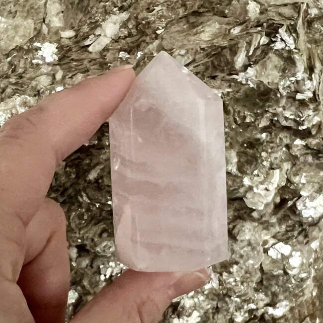 Rose Quartz Wide Tower/Generator/Point - Small (2-3")