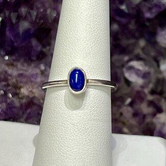 Lapis Lazuli Rings - Size 8 Oval - Sterling Silver