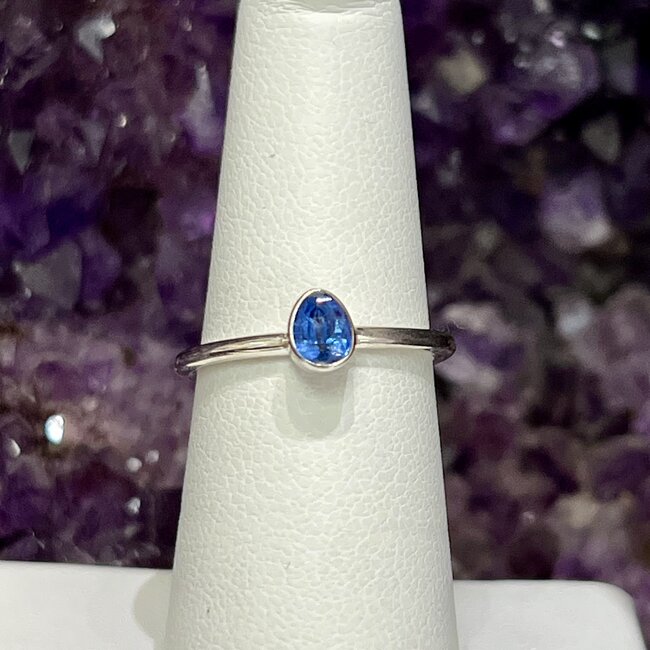 Blue Kyanite Ring Marquise Shape Sterling Silver Blue Kyanite Ring Marquise Shape Sterling Silver