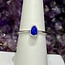 Lapis Lazuli Rings - Size 6 Teardrop Pear Bezel Set - Sterling Silver
