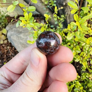 Bustamite with Blue Richterite Sphere