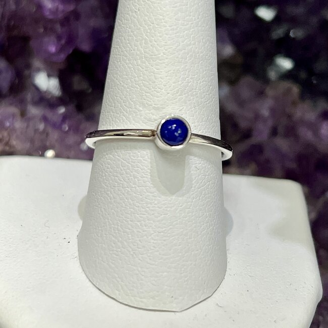 Lapis Lazuli Rings - Size 10 Round - Sterling Silver