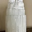 Selenite (Satin Spar Gypsum) Double Twin Tower Lamp Light - Small 8" (Cord & Bulb Included)