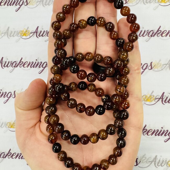 Hessonite Garnet (Cinnamon Stone) Bracelets - 8mm AA Grade