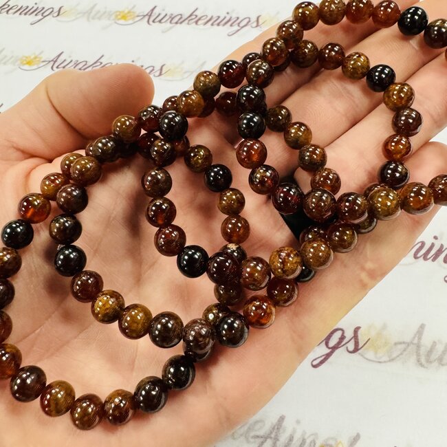 Hessonite Garnet (Cinnamon Stone) Bracelets - 8mm AA Grade