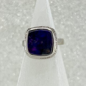 Sugilite Ring - Size 10 Square- Sterling Silver