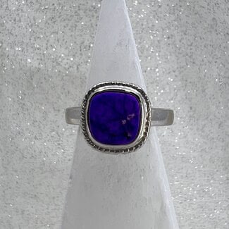 Sugilite Ring - Size 7 Square - Sterling Silver