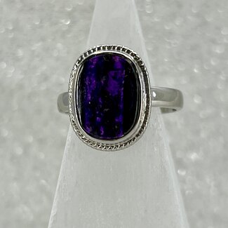Sugilite Ring - Size 9 Oval- Sterling Silver
